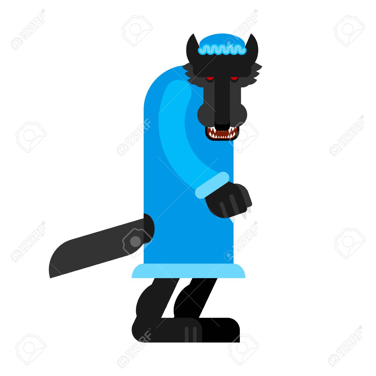 Wolf In Grandma Costume. Little Red Riding Hood Beast. Granny Wolf Royalty  Free SVG, Cliparts, Vectors, and Stock Illustration. Image 116929949., image size:1300x1300