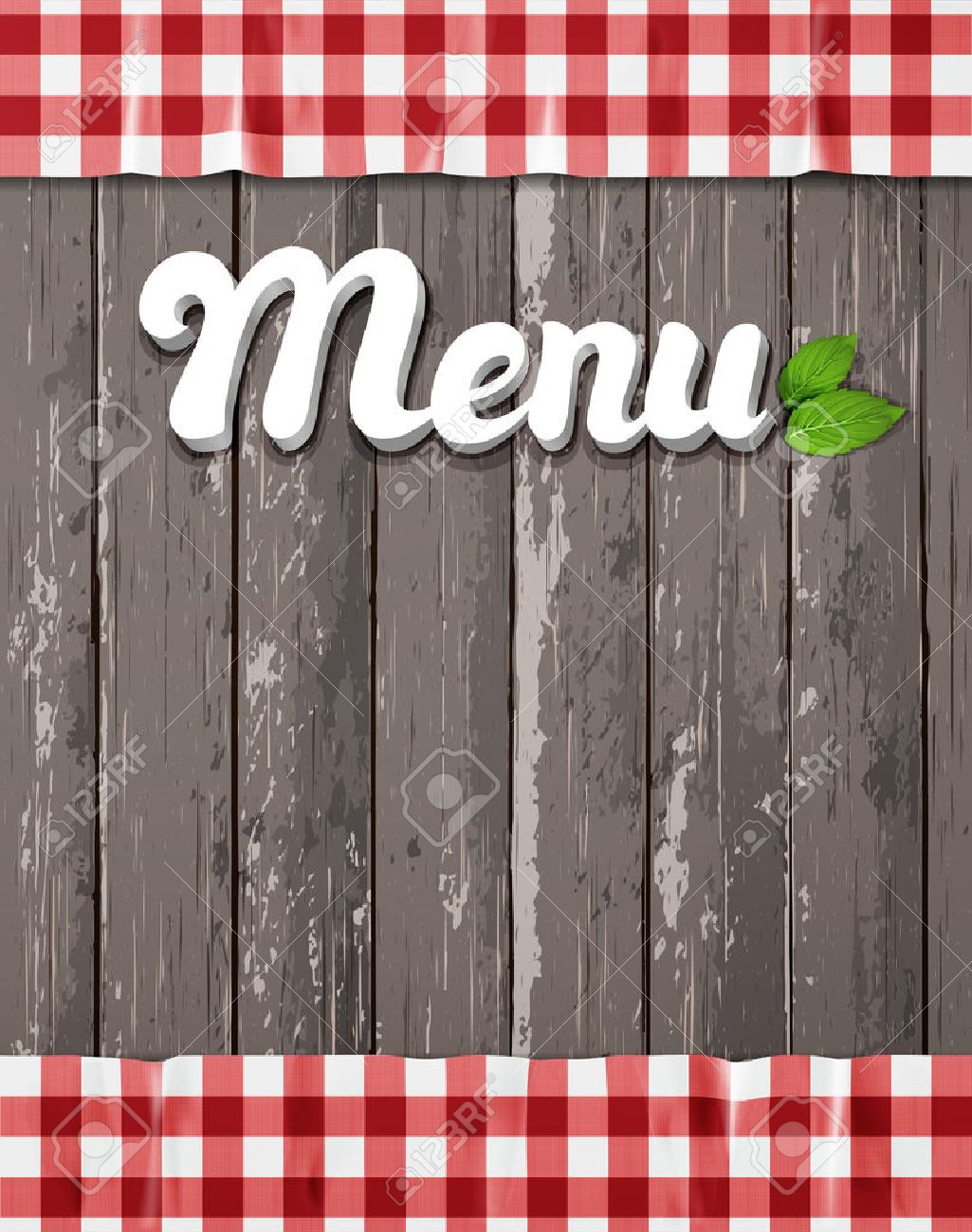 menu for restaurant cafe the word menu on a wooden background