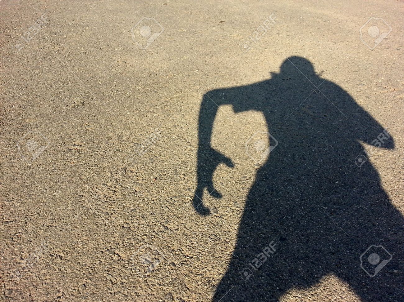 shadow human posing like monster stock photo picture and royalty