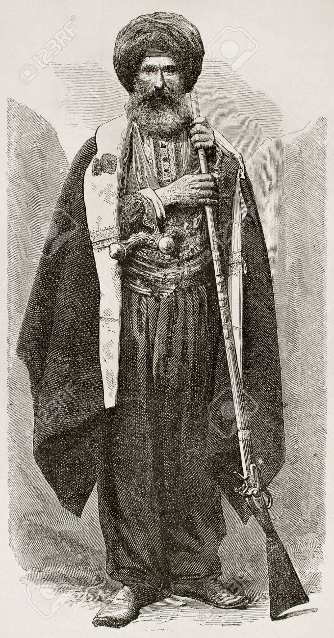 古いカルデア人刻まれた肖像画。未知の著者、1867年パリ、ル ツアー Du