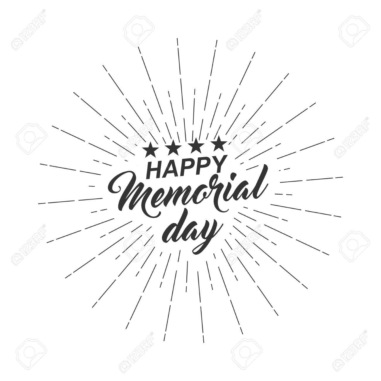 モノクロ テキスト ハッピー記念日イラスト のイラスト素材 ベクタ Image