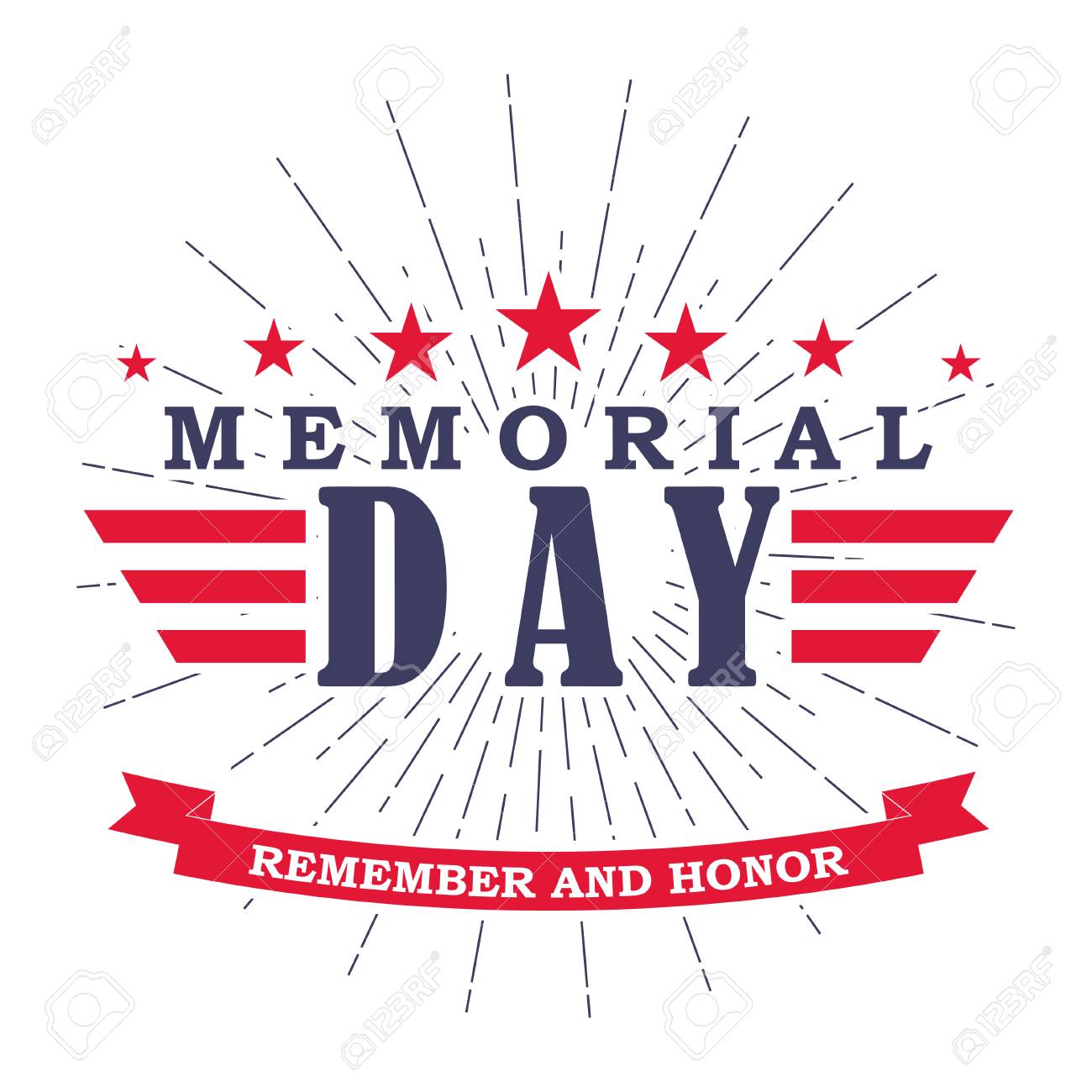 vector memorial day banner