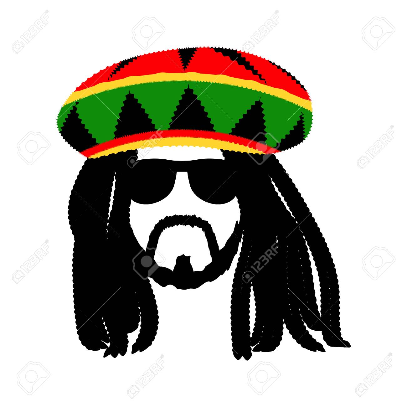reggae hat with dreadlocks
