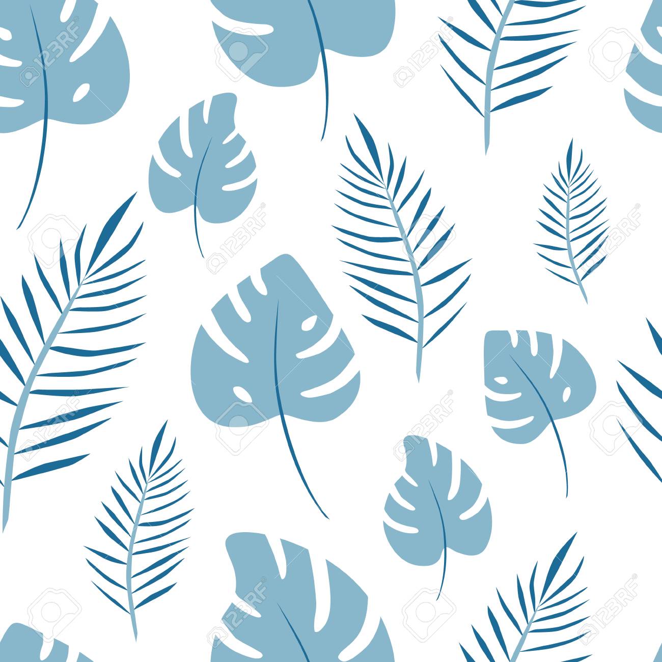 Seamless pattern of leaf palm vector. Jungle background for print - 112595116 Seamless pattern of leaf palm vector. Jungle background for print - 112595116