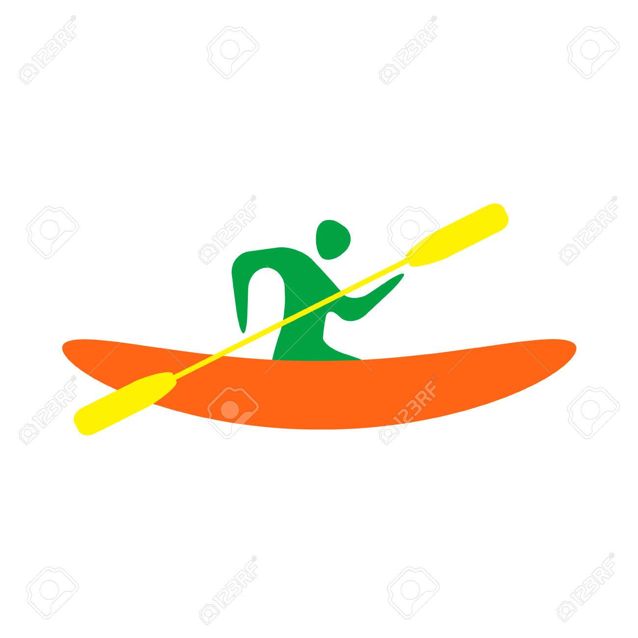 Kayak And Paddle Square Icon Vector Illustration Of Outdoor Activities Elements Kayak And Rowing Oar Kayak Isolated Sea Kayak Royalty Free Cliparts Vectors And Stock Illustration Image