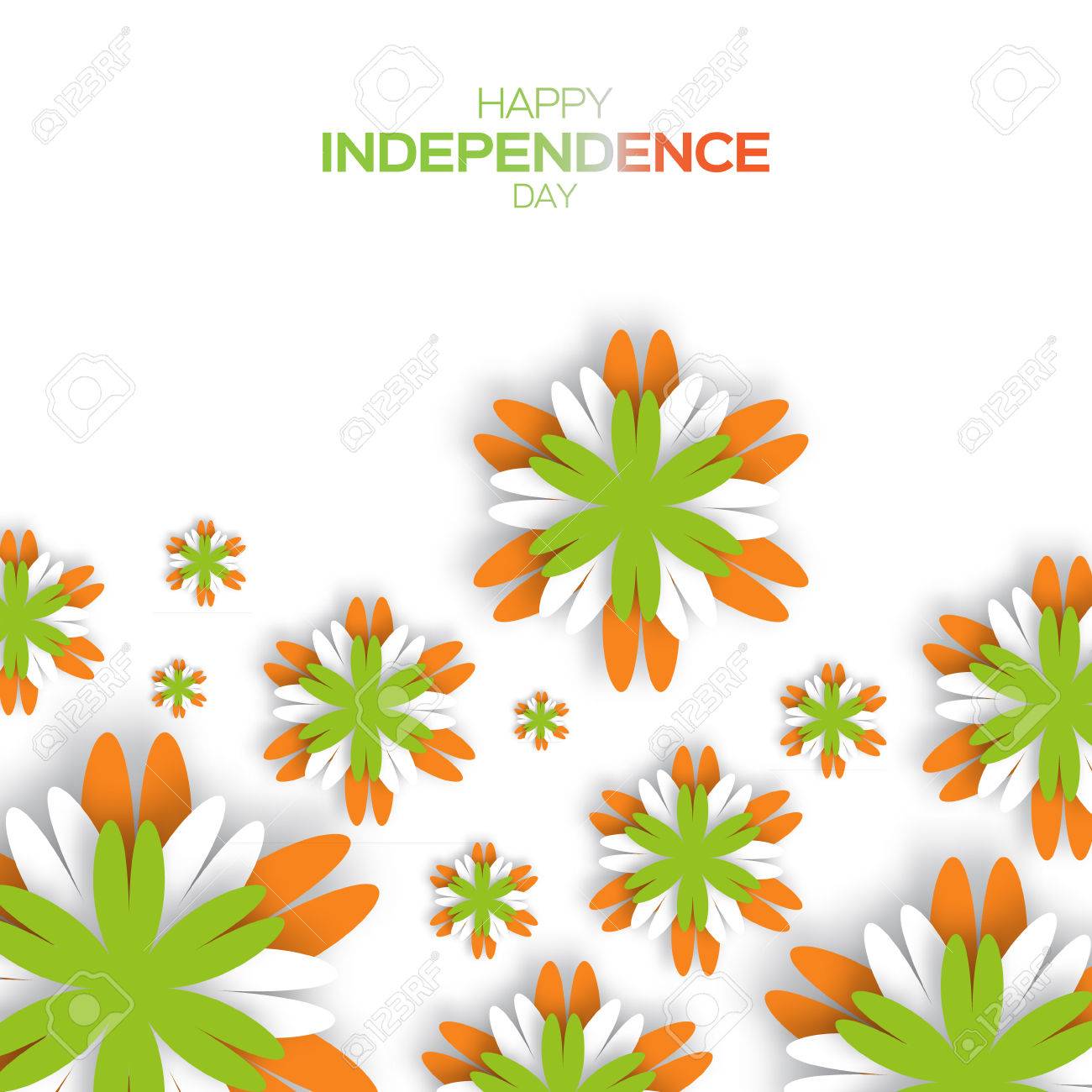 origami flower national tricolor indian flag indian independence