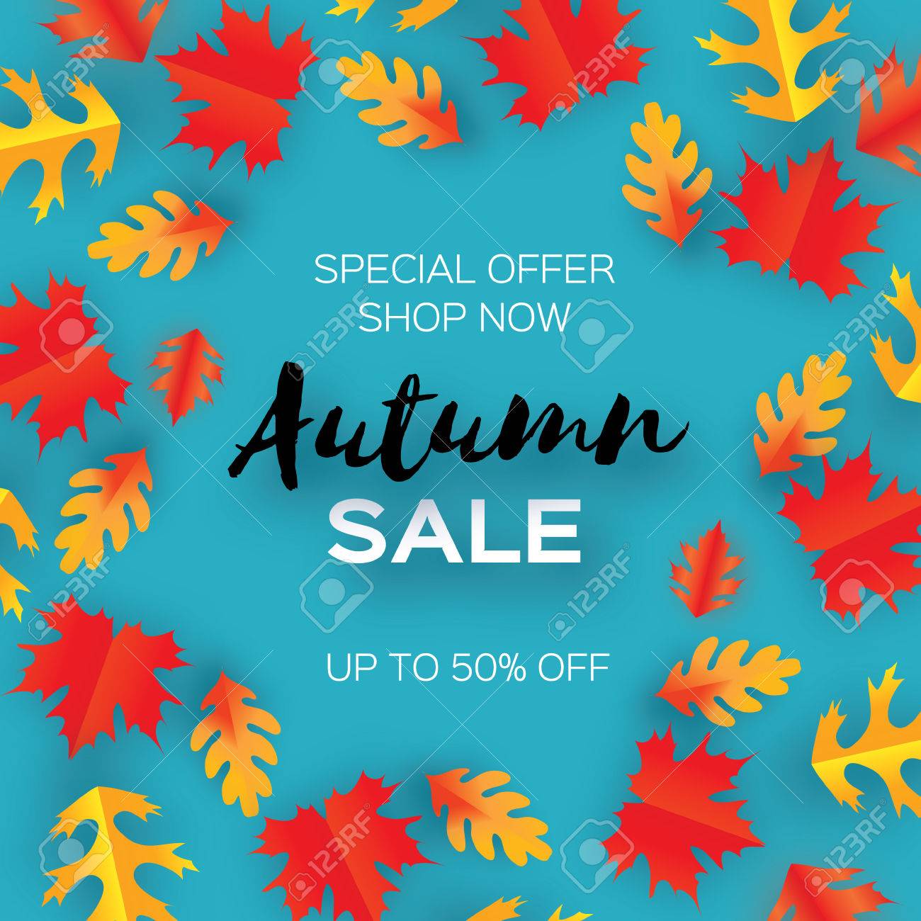 autumn sale paper cut leaves september flyer template space fall leaves template free for flyer