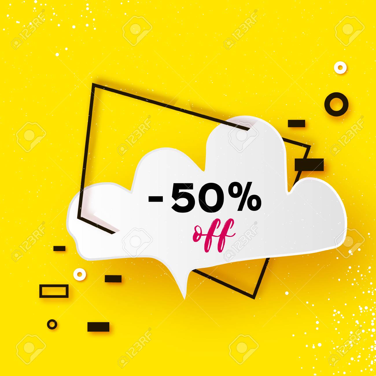 sale tags trendy geometric