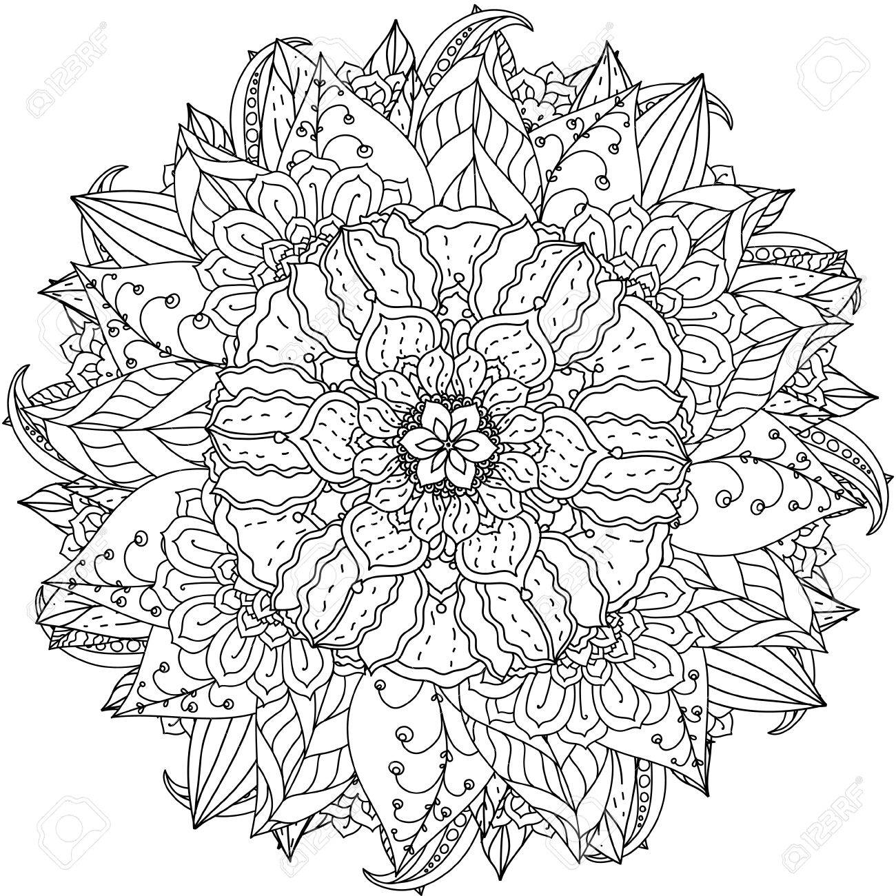 beautiful sagomati fiori forma mandala per adulti libro da colorare in stile art terapia zen per l