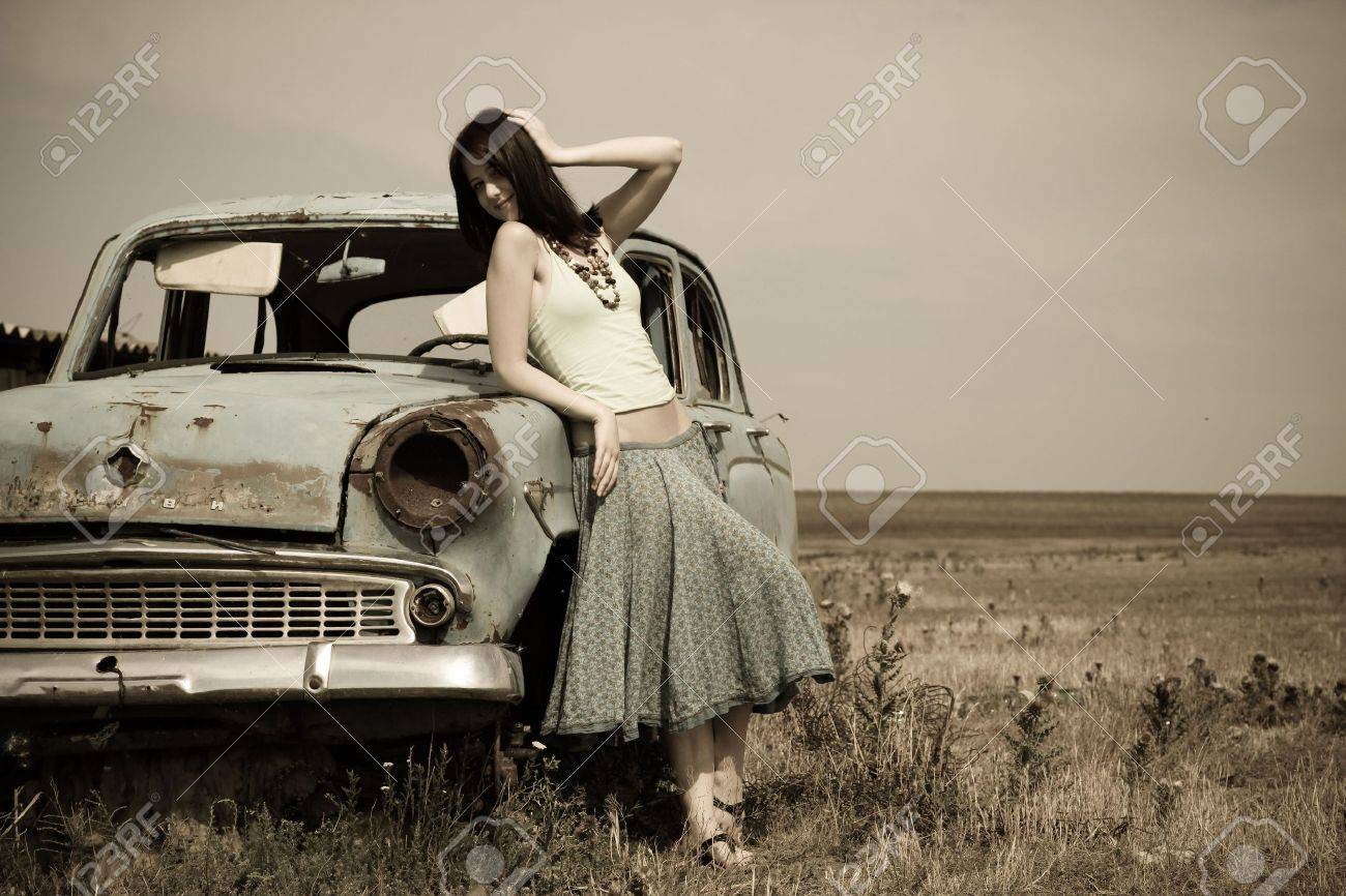 Vintage photo-Woman in Old Car with Pig-8x10 in. Vintage photo-Woman in Old Car with Pig-8x10 in.