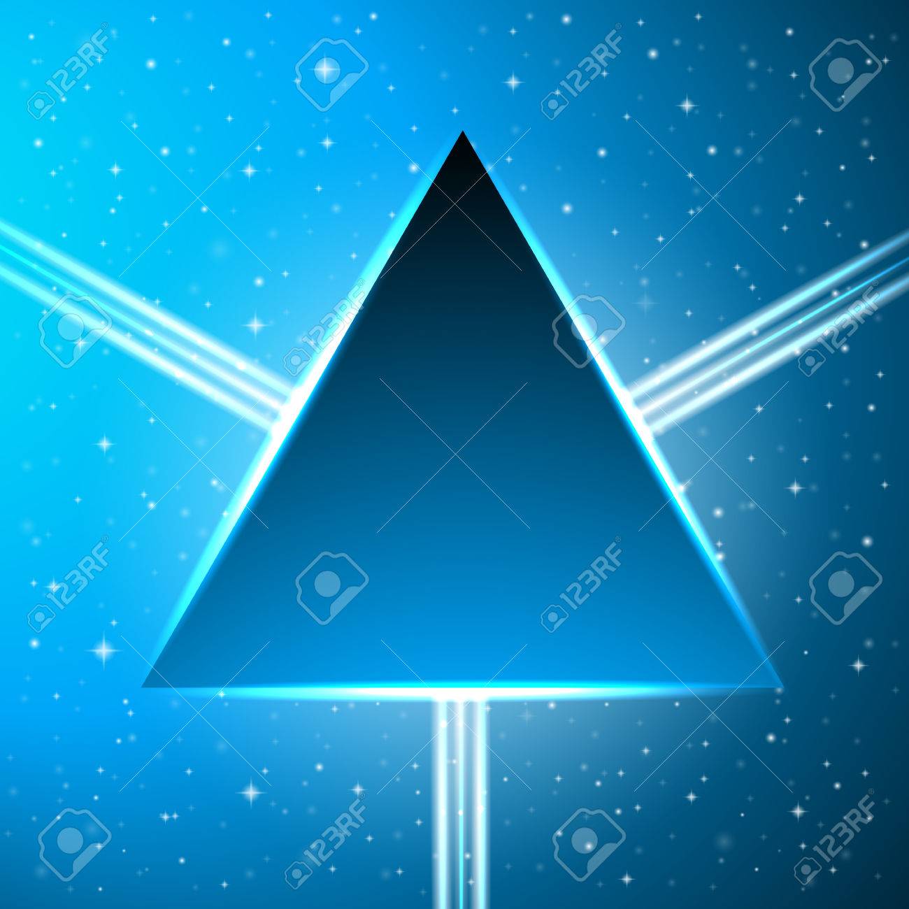 抽象的な宇宙背景 幻想的なベクトル イラスト暗い青色の三角形 のイラスト素材 ベクタ Image