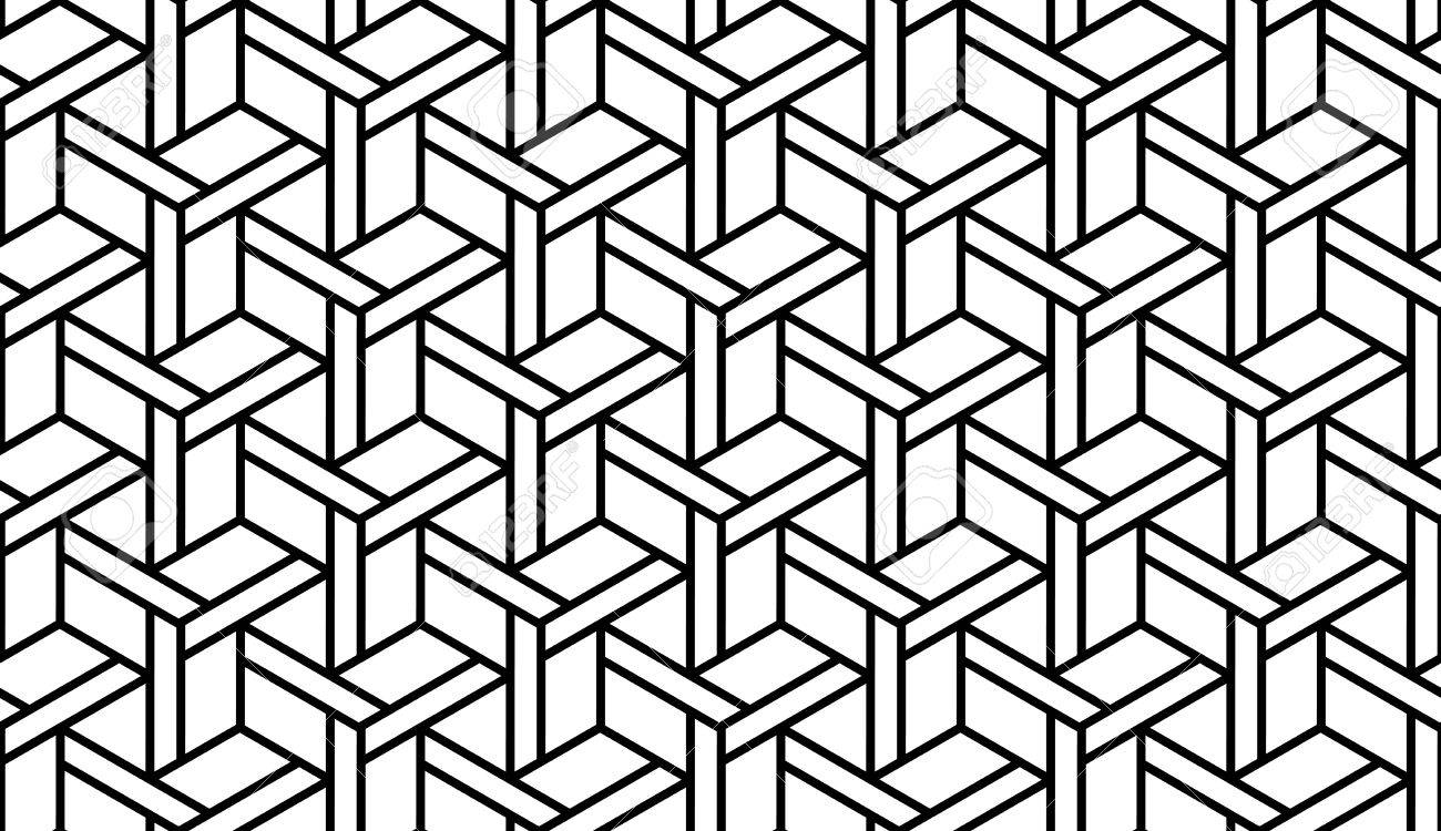 Schwarz Weiß Optik Geometrische Nahtlose Zum Drucken Auf Stoff Abstrakter Hintergrund Mit Muster In Der Farbfelder Bedienfeld Lizenzfrei Nutzbare Vektorgrafiken Clip Arts Illustrationen Image 35379999
