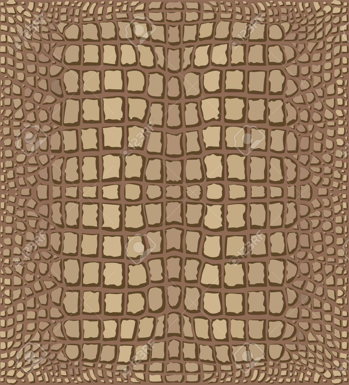 スウォッチのパターンで光の茶色のワニ肌テクスチャ図のイラスト素材 ベクタ Image