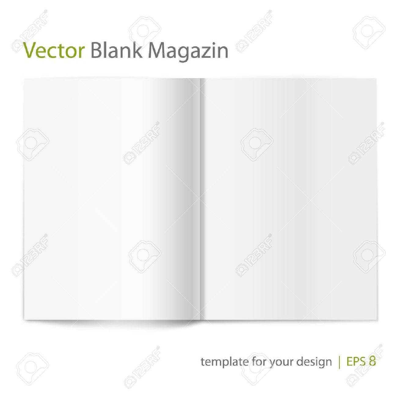 blank magazine on white background template for design royalty free