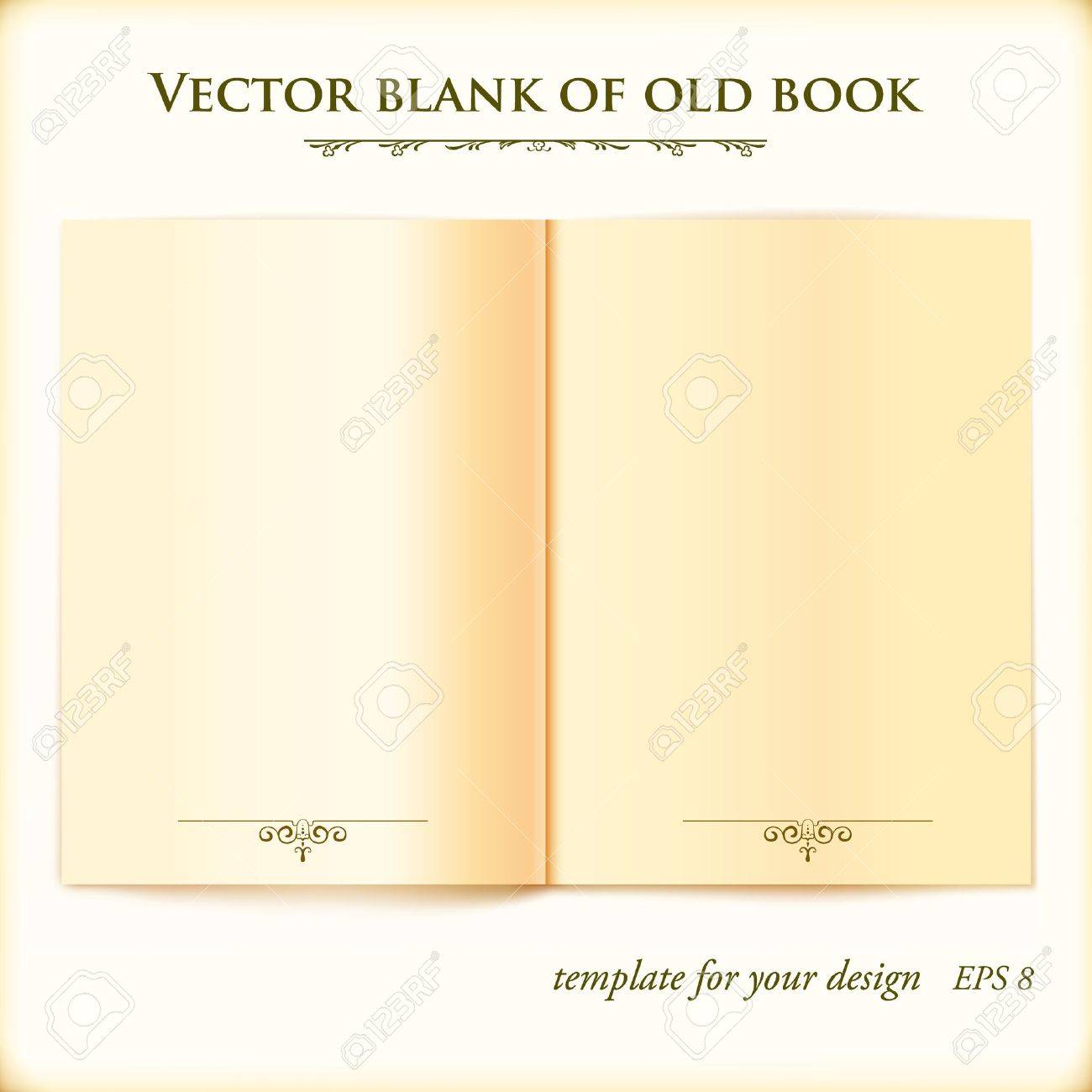 open old book illustration template for your design royalty free