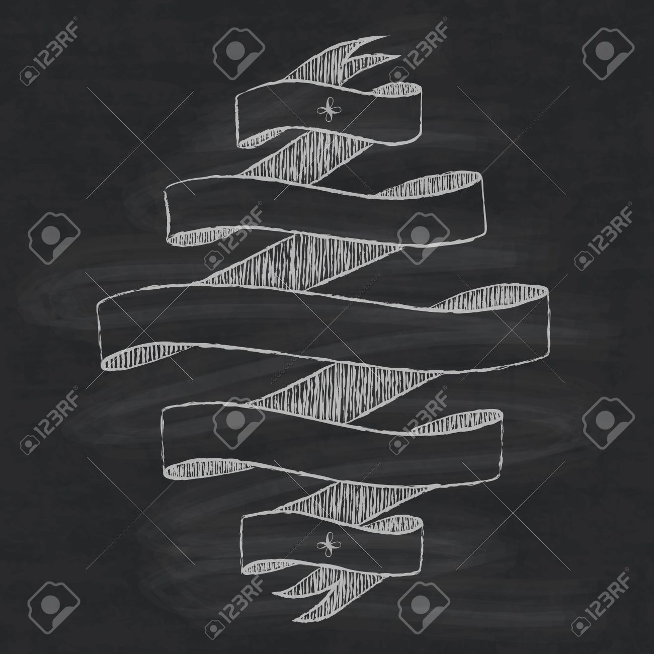 chalkboard design element ribbon template for lettering chalkboard design template