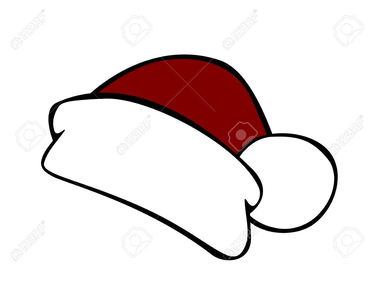 Red santa hat isolated on white background - 50087198 Red santa hat isolated on white background - 50087198