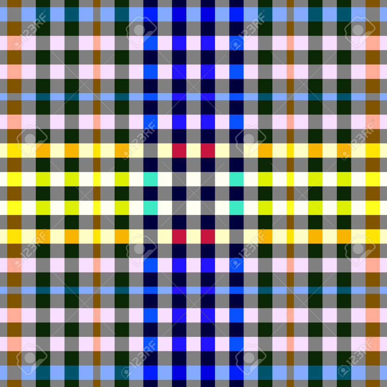カラフルな市松模様のシームレスな背景 ギンガム チェック パターン 市松模様のタイル化のパターンのイラスト素材 ベクタ Image