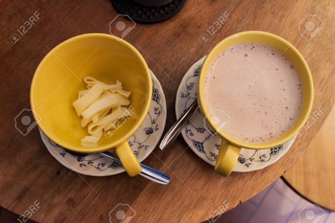 Typical Drink In Bogota Colombia Hot Chocolate With A Cheese Stock Photo Picture And Royalty Free Image Image 78777530