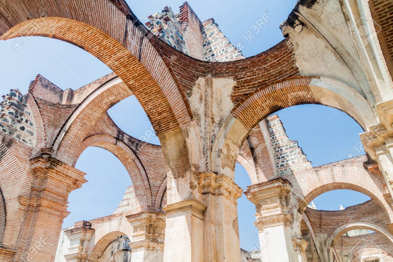 Ruins Of The Cathedral Of Santiago In Antigua Guatemala Stock Photo,  Picture and Royalty Free Image. Image 78881555., image size:1300x866