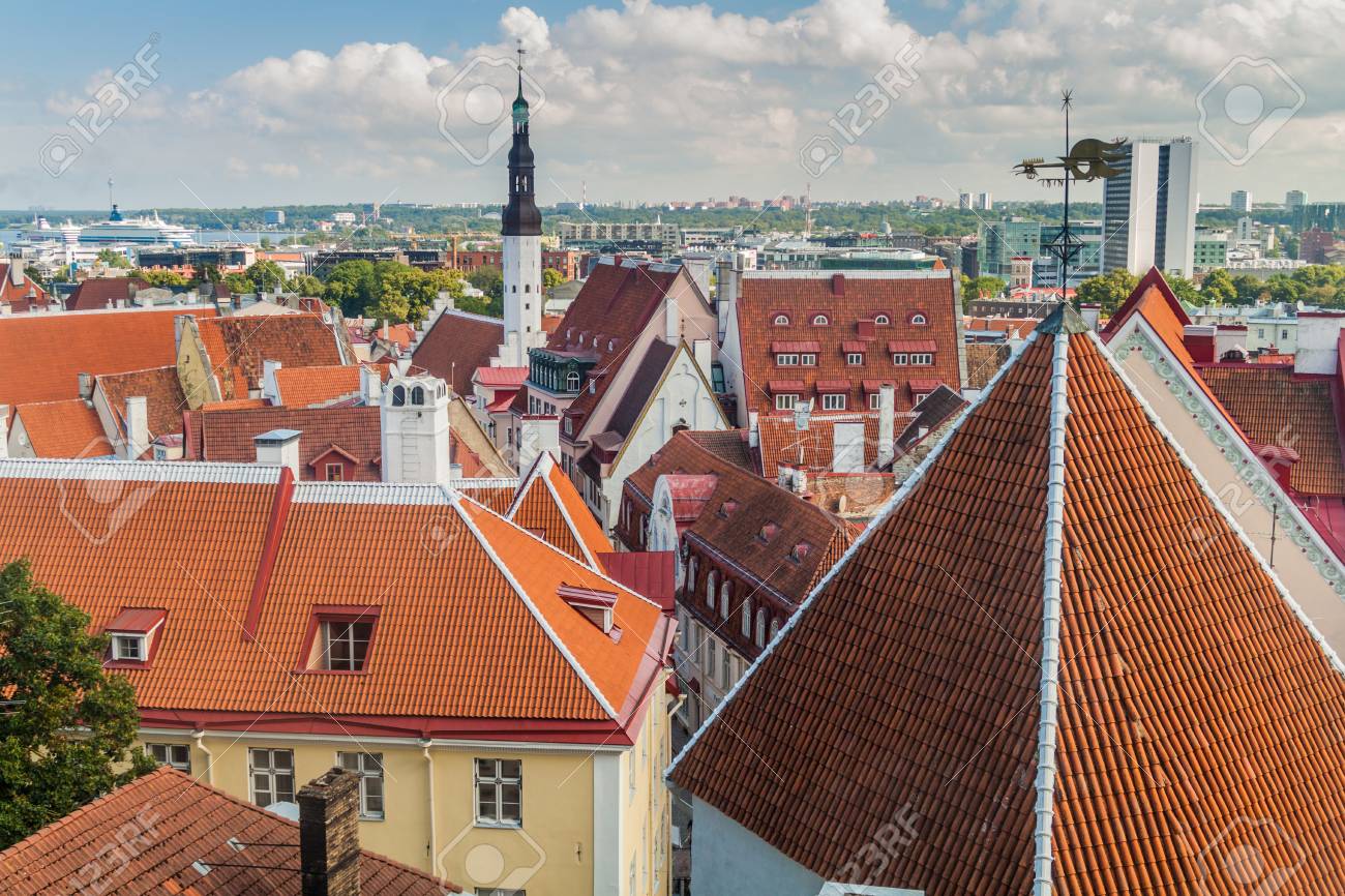 Roofs Of The Old Town Of Tallinn Estonia Stock Photo Picture And