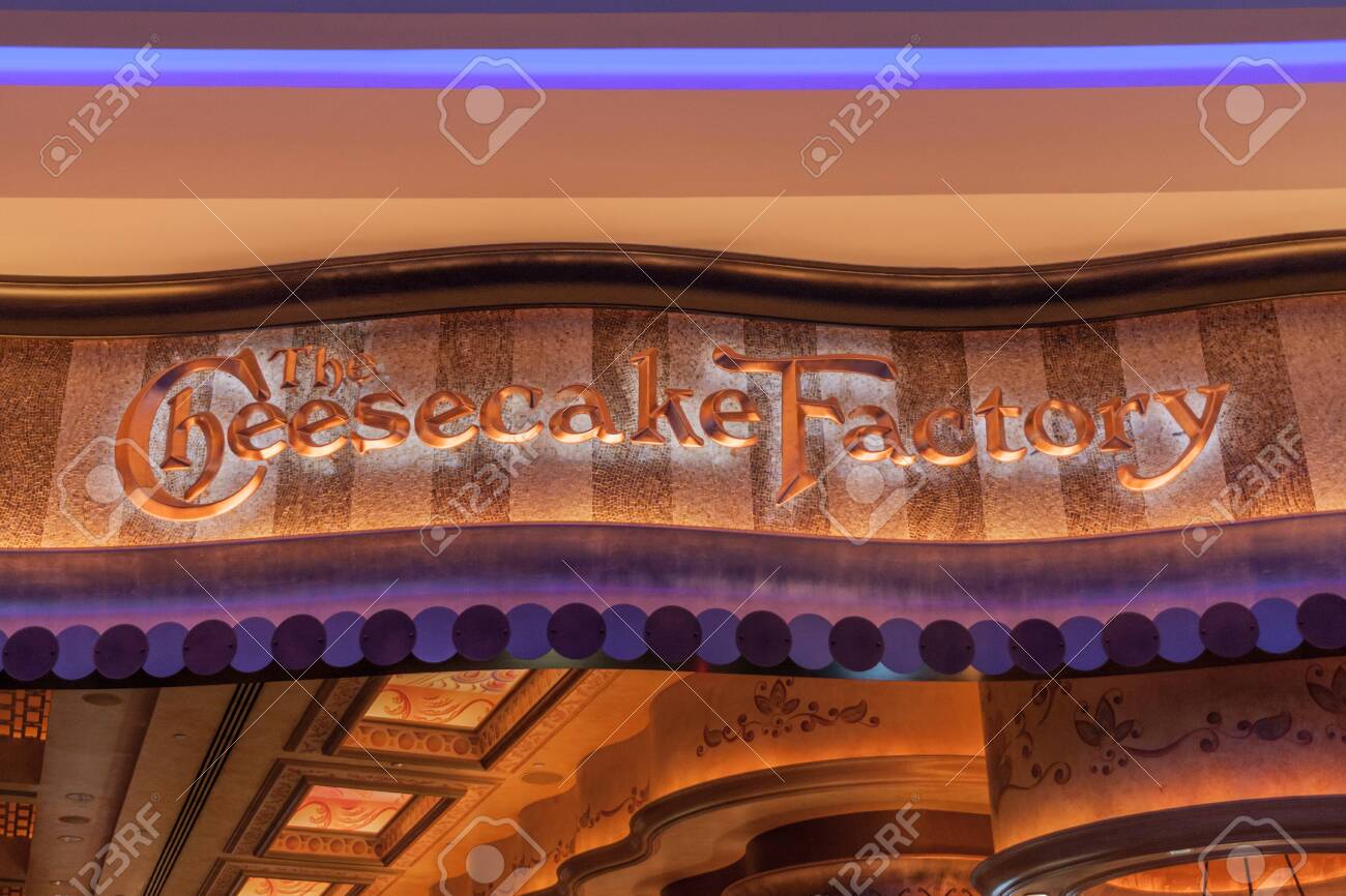 Dubai Uae March 10 2017 Cheesecake Factory Restaurant Sign