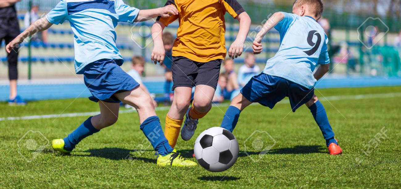 Football Match For Children Training And Football Soccer Tournament Stock Photo Picture And Royalty Free Image Image