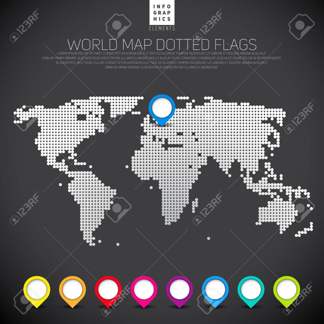 ドット闇の世界マップ グローブのビジネス背景 ベクトルのイラスト素材 ベクタ Image