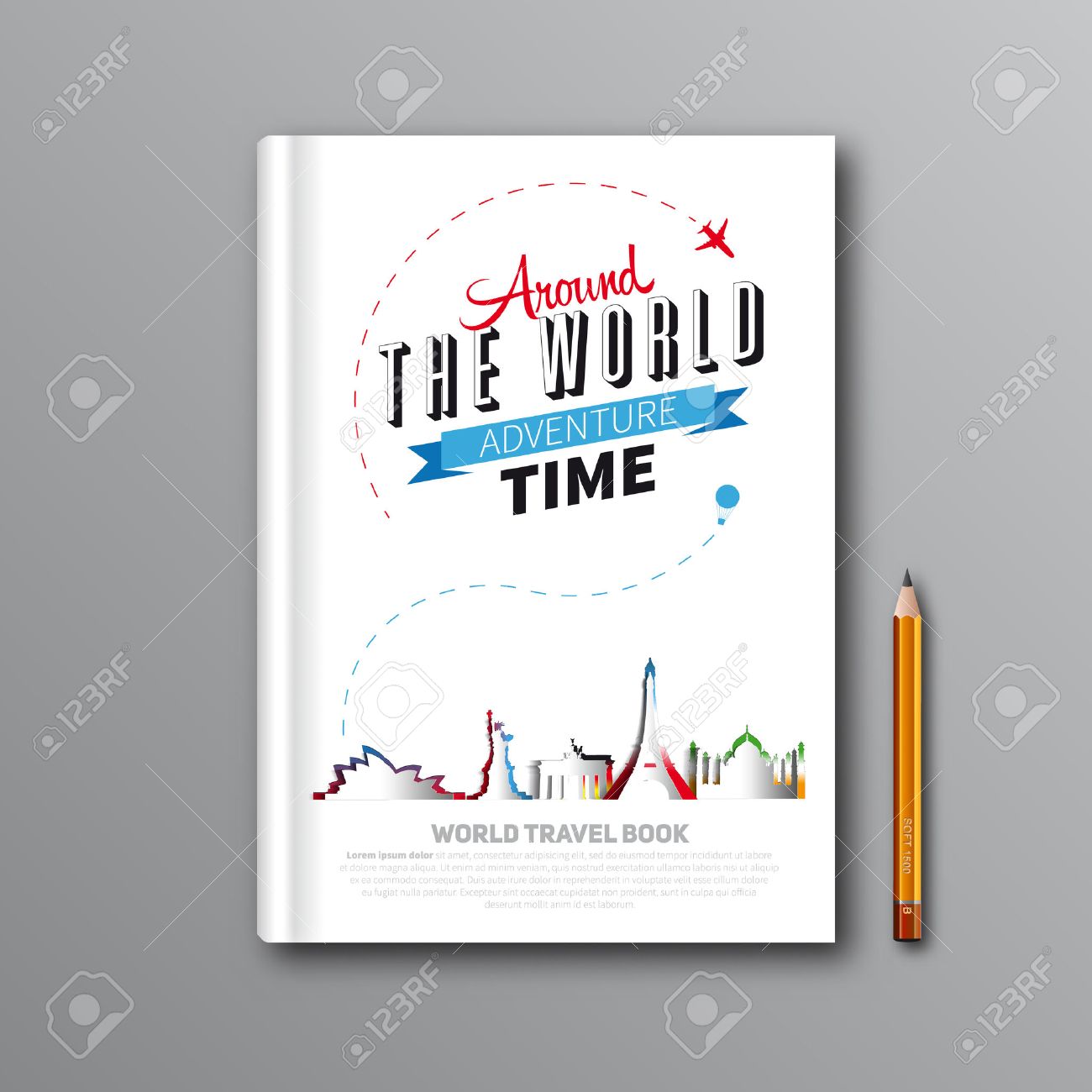 world travel book template design can be used for book cover book template design