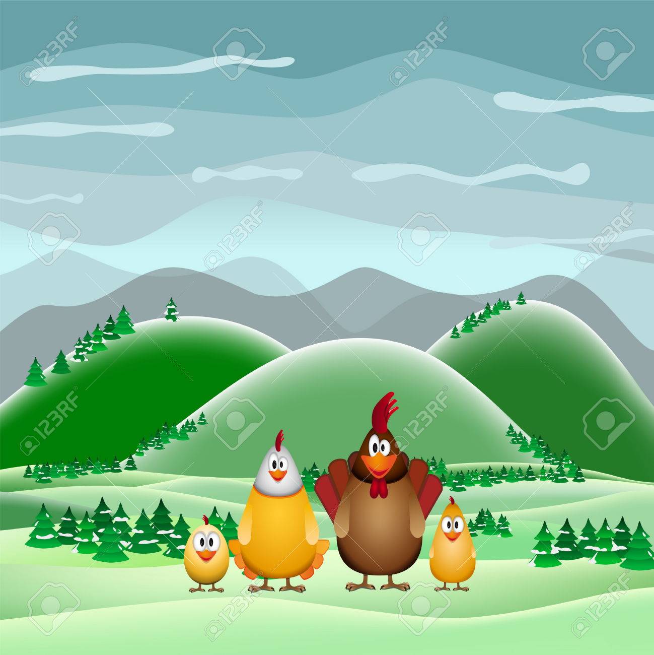 幸せなイースター テーマ カード 面白い鶏家族 ベクトル イラスト のイラスト素材 ベクタ Image 幸せなイースター テーマ カード 面白い鶏家族 ベクトル イラスト のイラスト素材 ベクタ Image