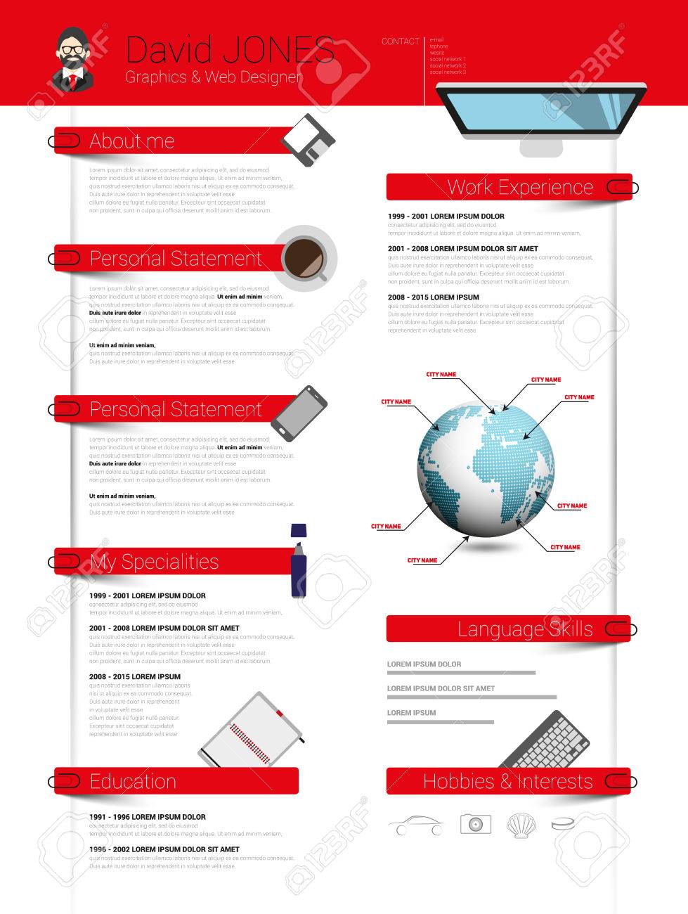 resume Flat Design Resume resume minimalist cv template with flat design items royalty free stock vector 39137813