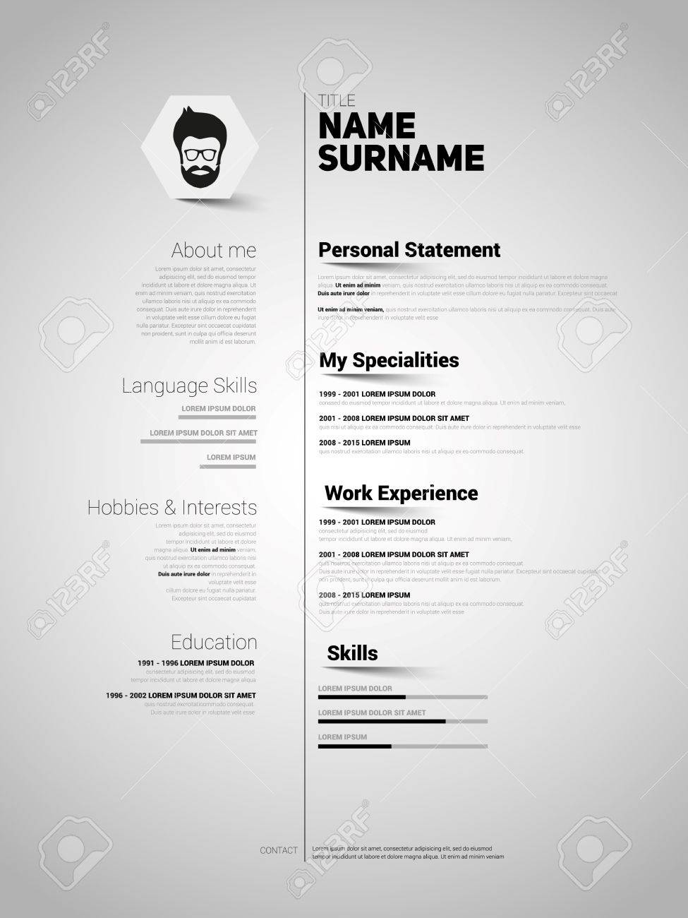 minimalist resumes