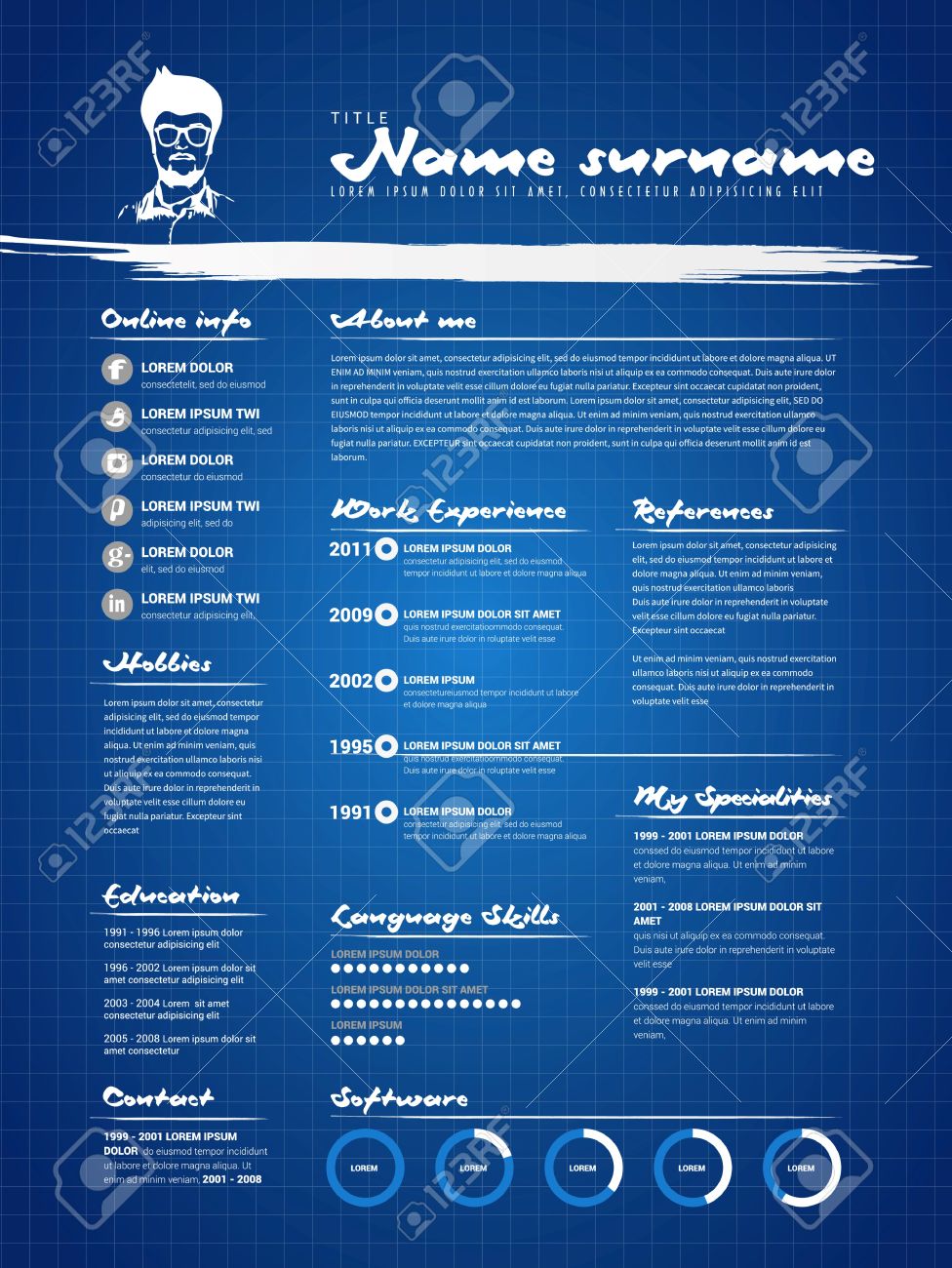 resume minimalist template for architects or builders cv document