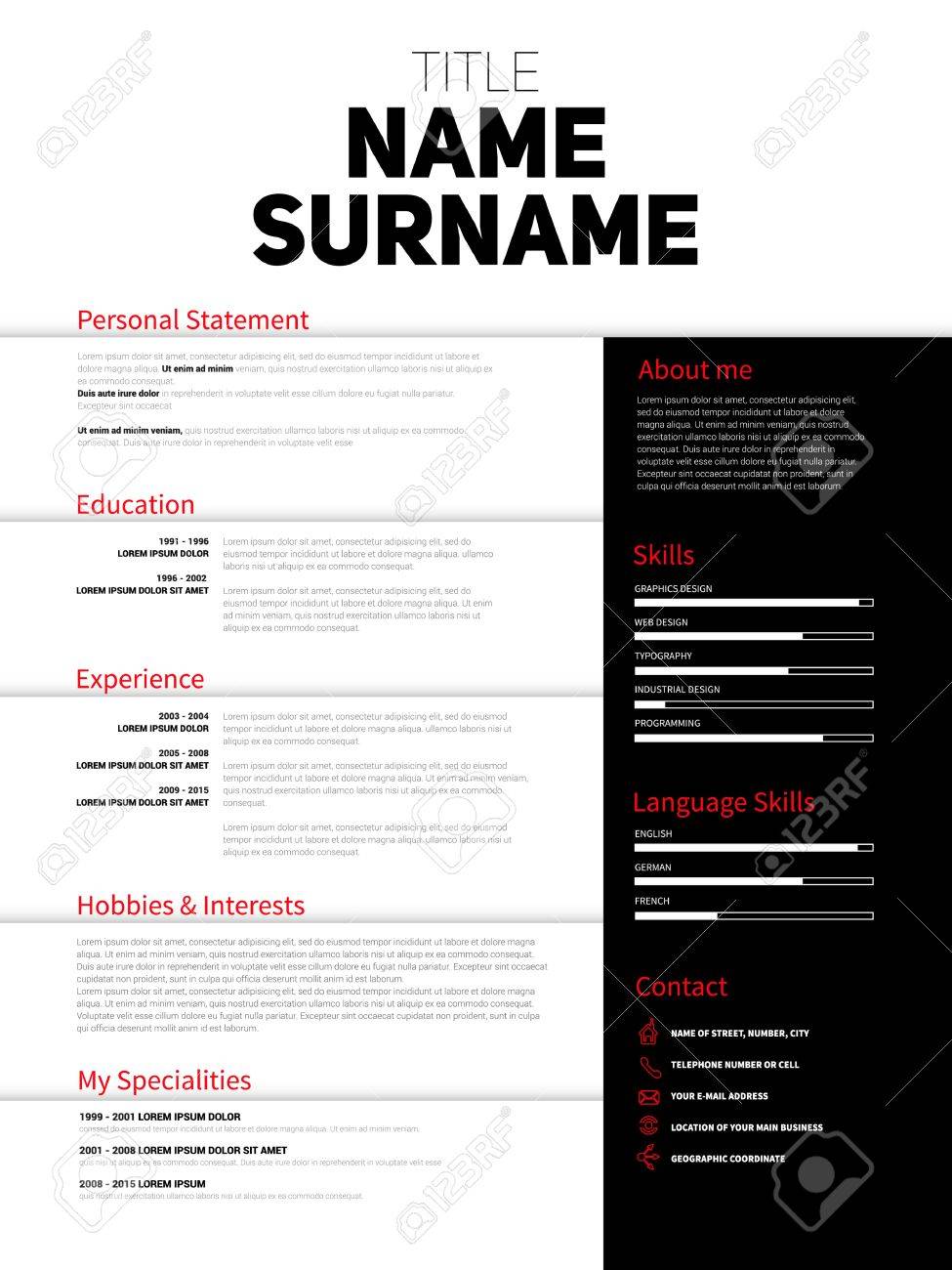 resume minimalist cv resume template with simple design company vitae or simply cv is