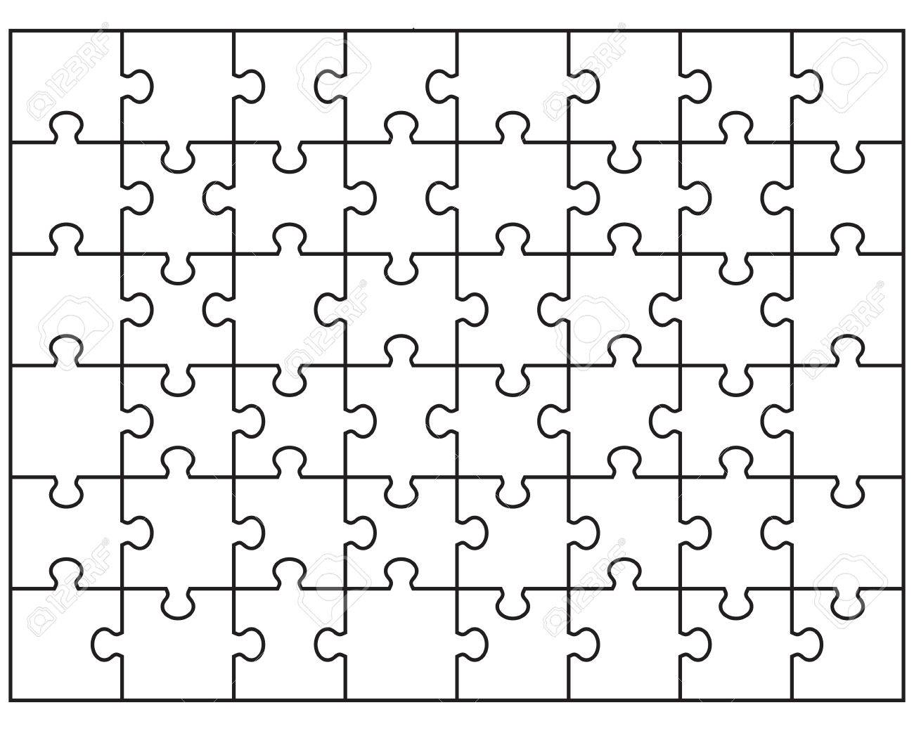 白いパズル 別の部分のベクトル イラスト のイラスト素材 ベクタ Image