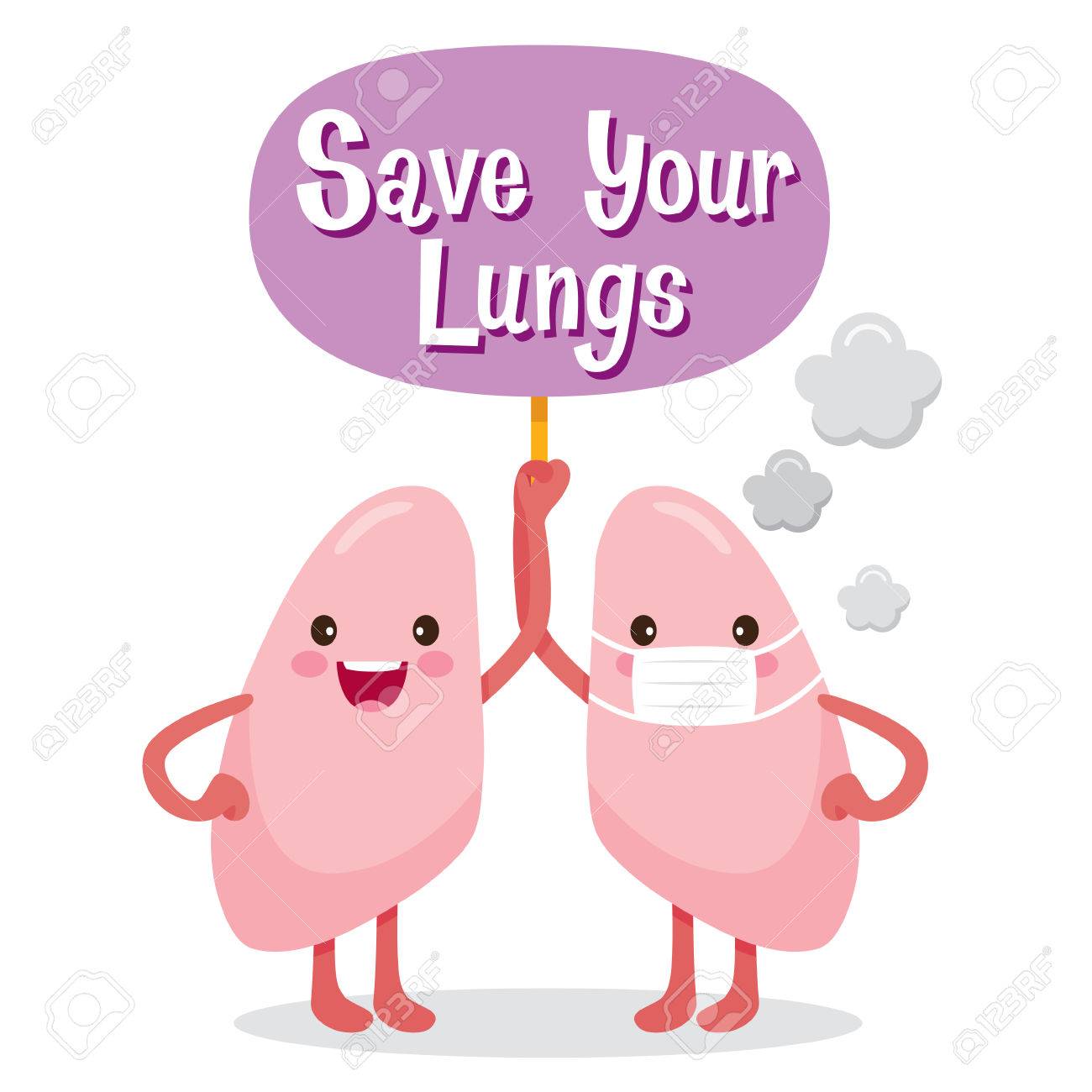 lungs human internal organ cartoon character physiology