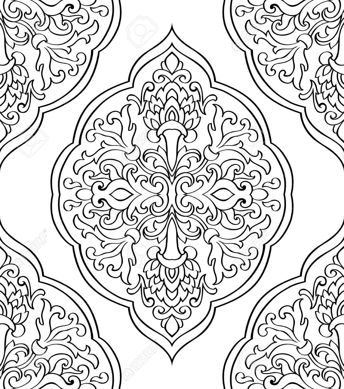 Oriental Abstract Ornament Templates For Carpets Textiles And Royalty Free Cliparts Vectors And Stock Illustration Image 6765