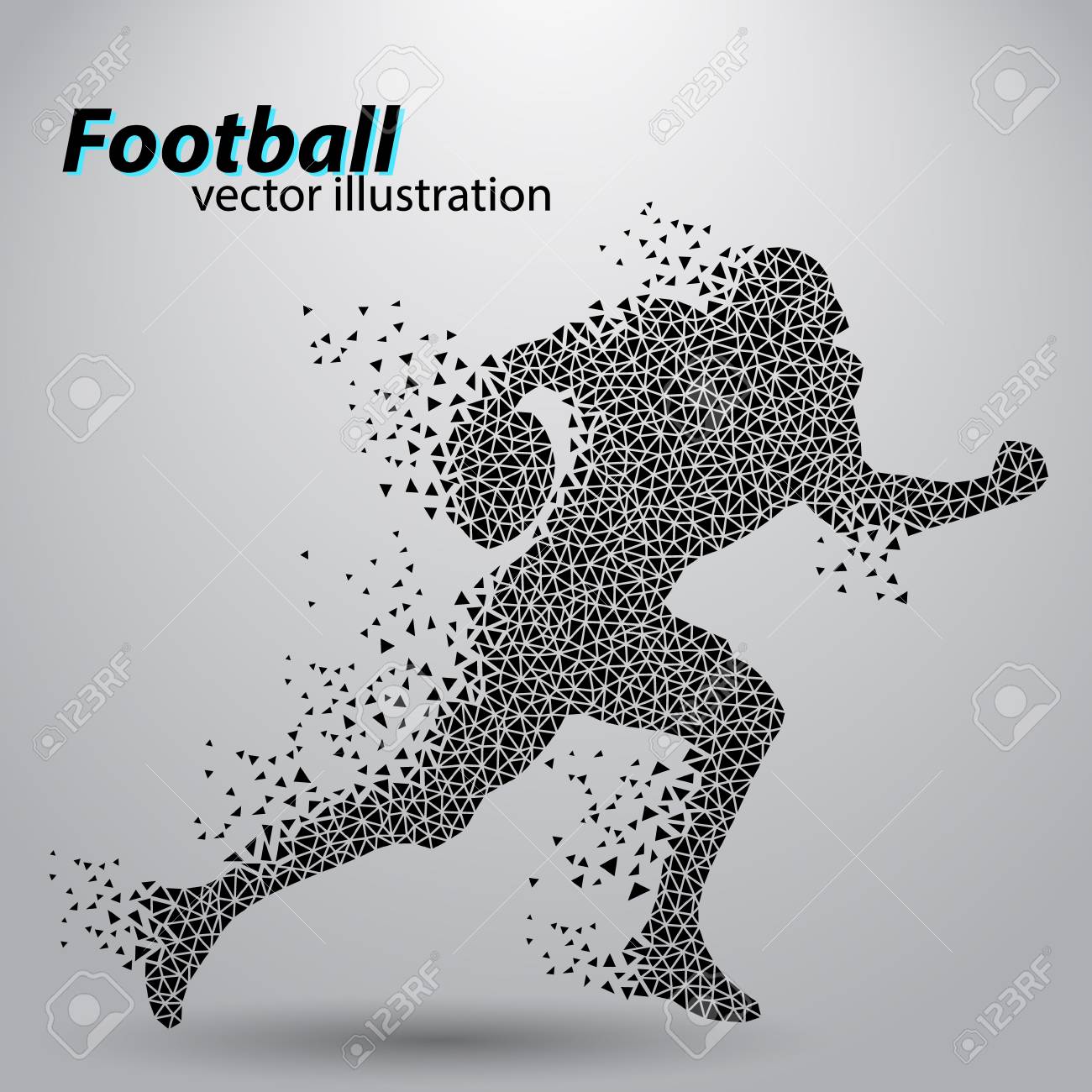 Silhueta De Um Jogador De Futebol De Triangulo Fundo E Texto Em Uma Camada Separada A Cor Pode Ser Alterada Em Um Clique Rugby Futebol Americano Ilustraciones Vectoriales Clip Art Vectorizado Libre