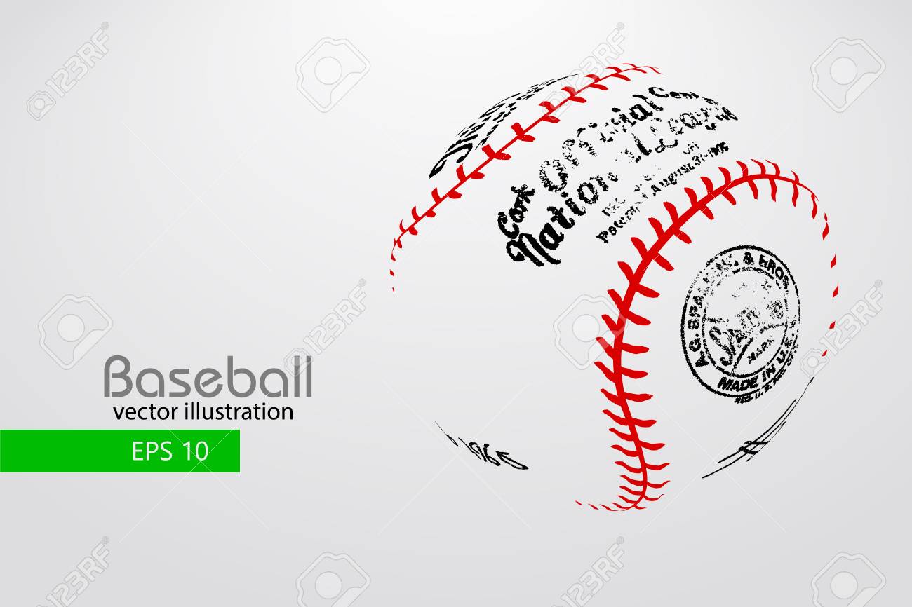 野球ボールのシルエット ベクトル図のイラスト素材 ベクタ Image