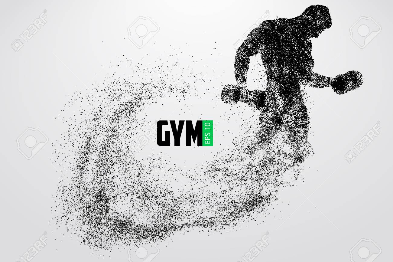 silhouette of a bodybuilder gym logo vector vector illustration gym logo