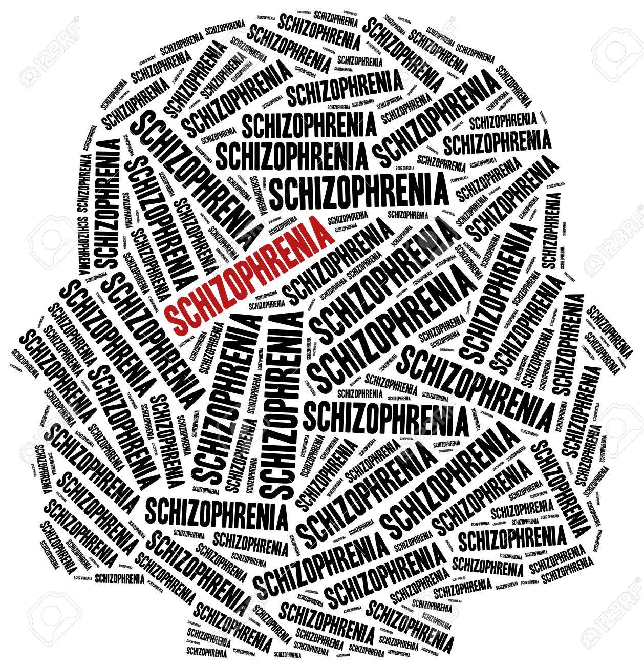 Schizophrenie Ou Concept De Maladie Mentale Nuage De Mots Illustration Banque D Images Et Photos Libres De Droits Image