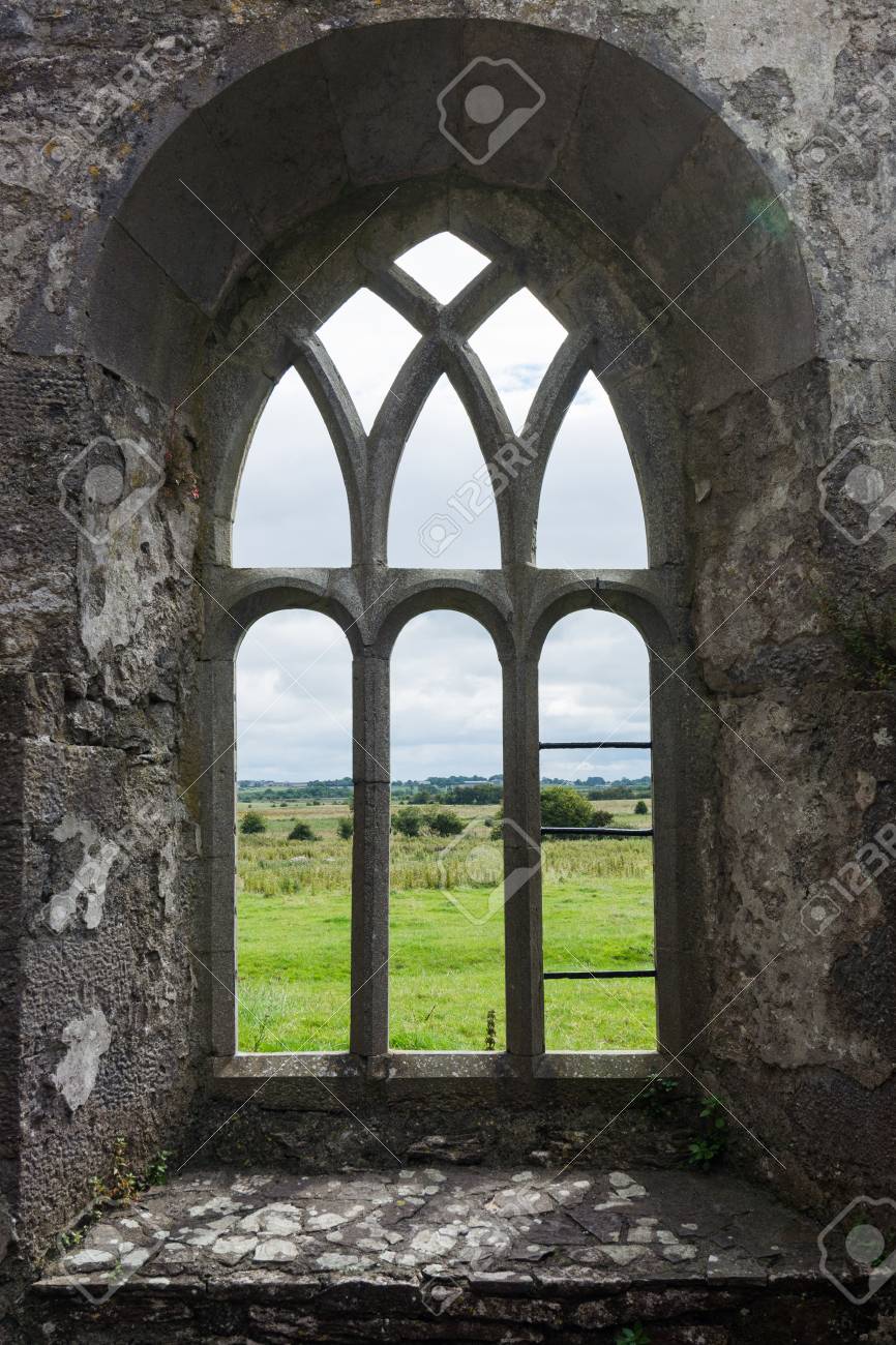 アイルランドの風景 ゴールウェイ郡ロスのフリーリー遺跡 の写真素材 画像素材 Image