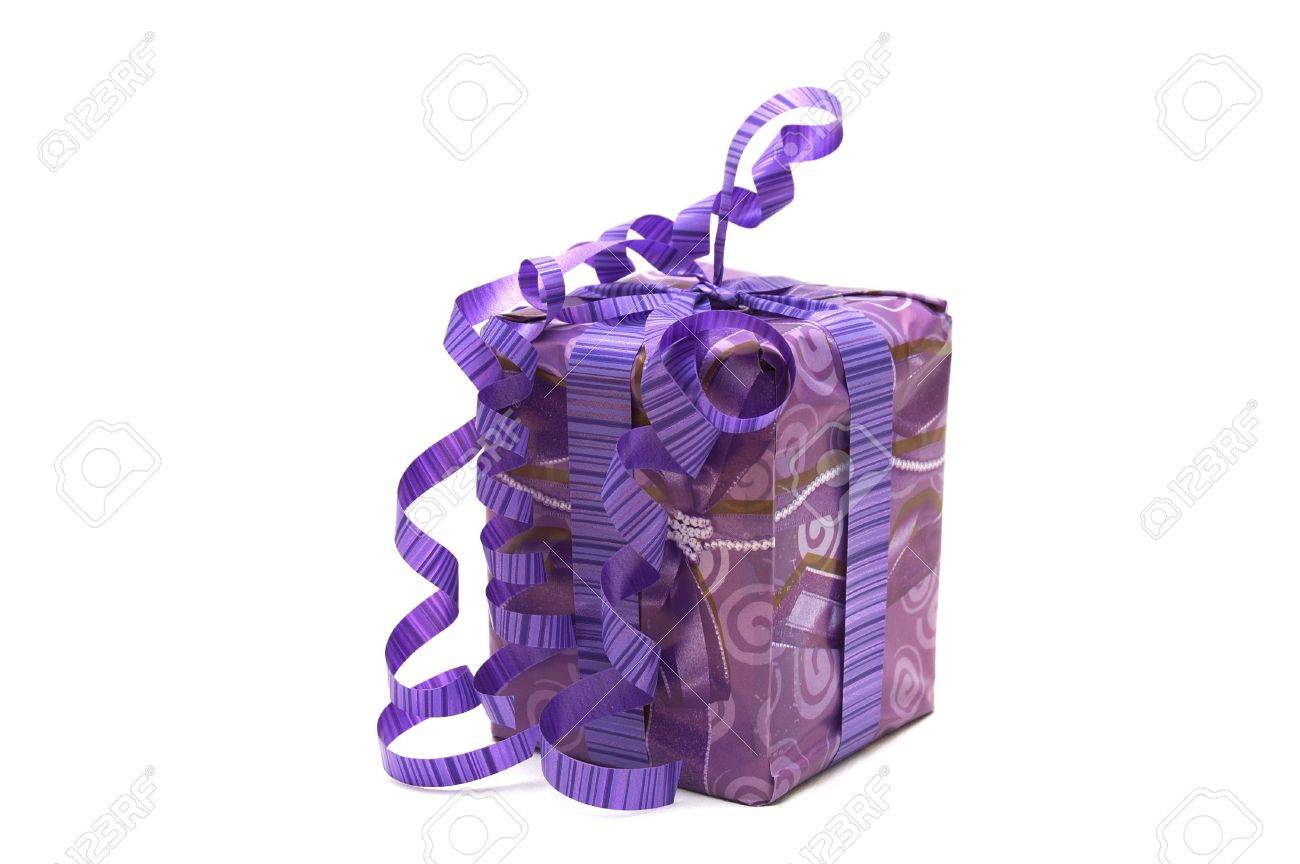 violet gift paper box