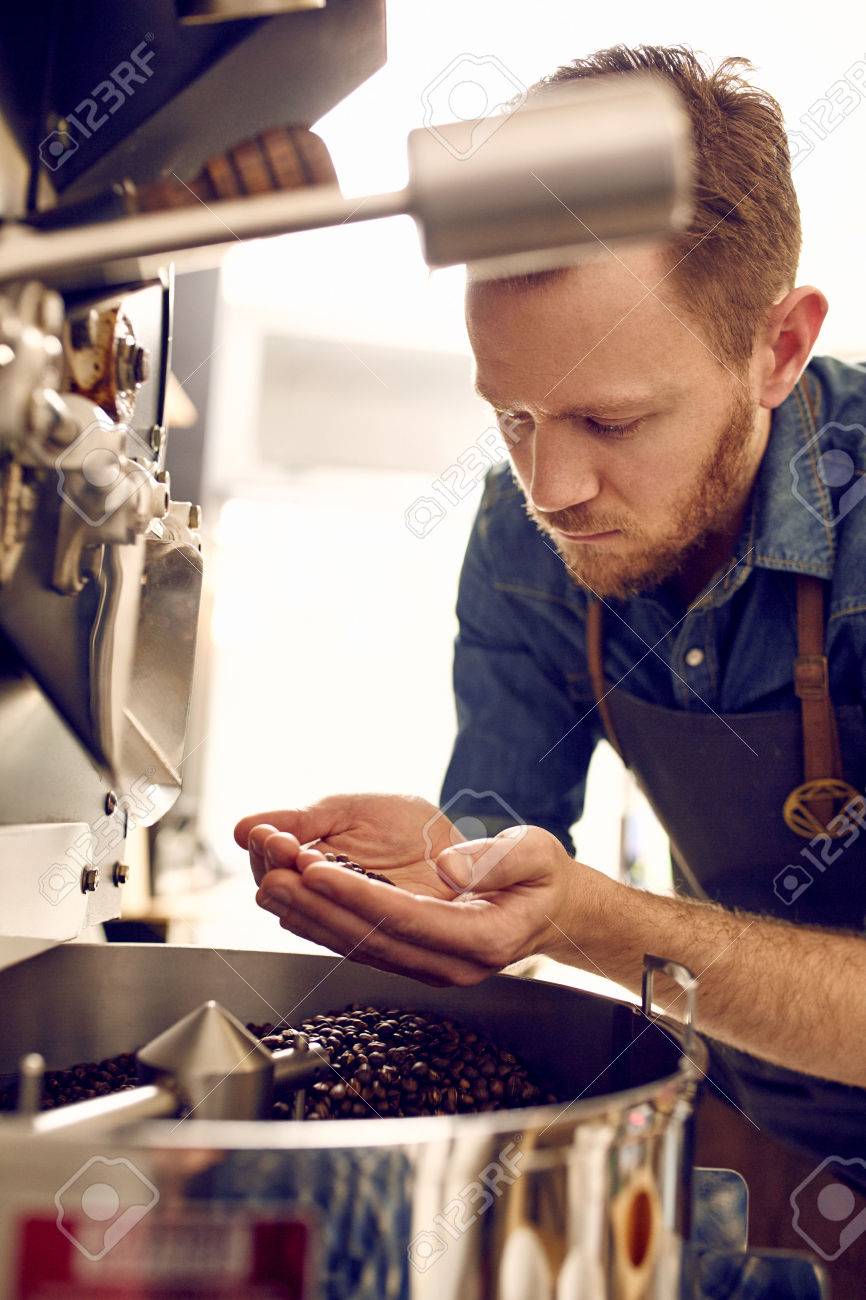 Coffee Expert Checking The Quality Of Freshly Roasted Coffee Stock Photo Picture And Royalty Free Image Image 51441462