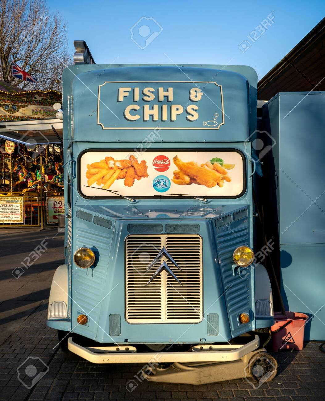 Fish And Chips Mobile Food Truck London United Kingdom February Stock Photo Picture And Royalty Free Image Image 147092571