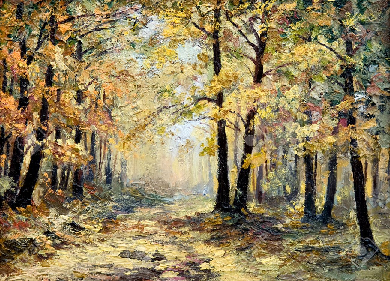 Oil Painting Landscape Autumn Forest Full Of Fallen Leaves Stock Photo Picture And Royalty Free Image Image Oil Painting Landscape Autumn Forest Full Of Fallen Leaves Stock Photo Picture And Royalty Free Image Image