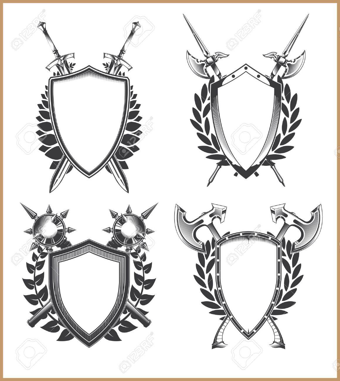 Coat Of Arms Template Royalty Free Cliparts Vectors And Stock Illustration Image 47274546