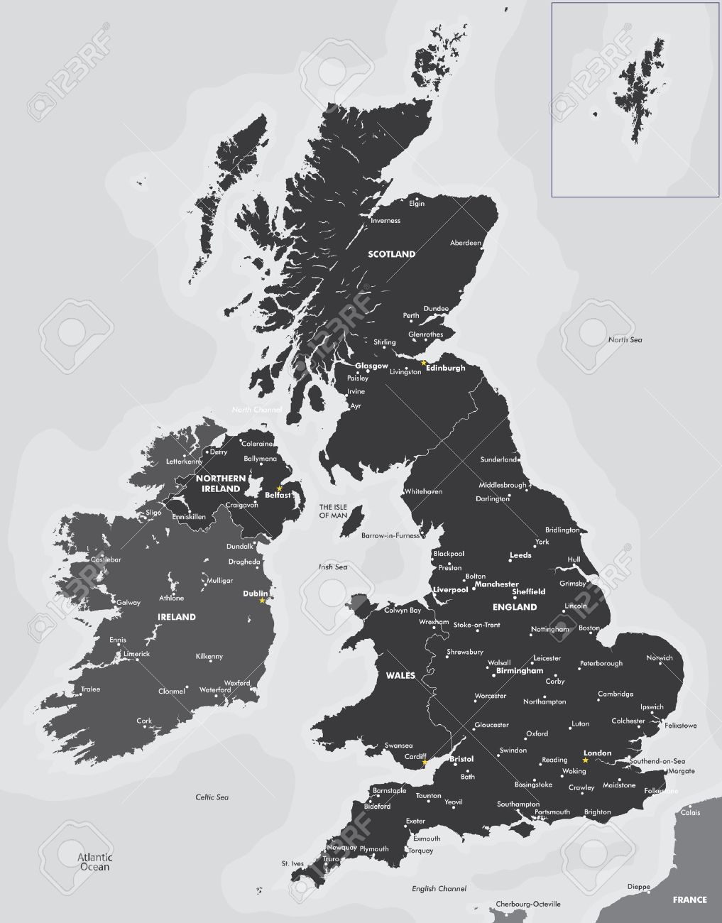 Black And White Map Of Ireland Black And White Map Of The Uk And Ireland Royalty Free Svg, Cliparts,  Vectors, And Stock Illustration. Image 47275304.