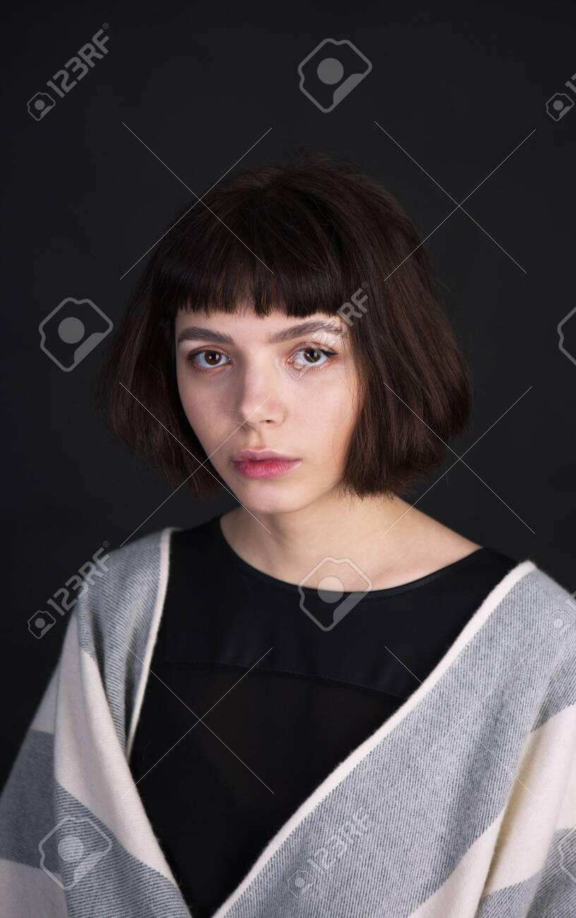 Pure And Natural Woman S Beauty Short Hair And No Makeup On