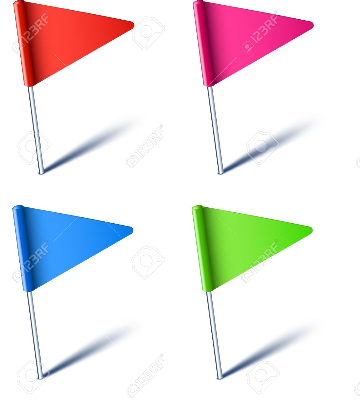 Vector illustration of color pin flags. - 10457935 Vector illustration of color pin flags. - 10457935